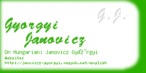 gyorgyi janovicz business card